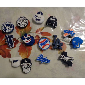 Set of 14 Los Angeles Dodgers Charms/Jibbitz/Crocs
